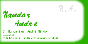 nandor andre business card