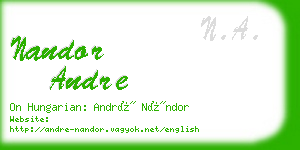 nandor andre business card